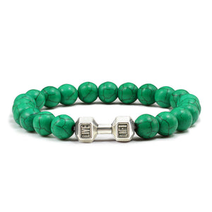 Turquoise Energy Gun Black Barbell Bracelet