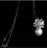 Pearl zircon necklace - Ceejaies