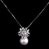 Pearl zircon necklace - Ceejaies