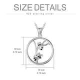 Sterling Silver Raccoon Friendship Pendant Necklace - Ceejaies