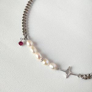 Chain Freshwater Dazzling Pearl Necklace - Ceejaies