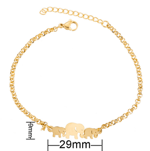 Gold Color Charms Elephant Bracelet - Ceejaies