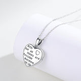 Ladies Cross Heart Locket Necklace 925 Sterling Silver - Holds Picture - Ceejaies