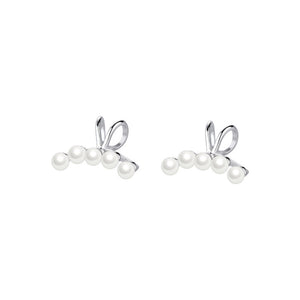 S925 Silver Pearl Earclip Feminine Fashion