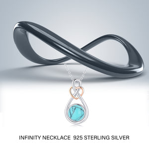 925 Sterling Silver Infinity Love Heart Necklace - Ceejaies