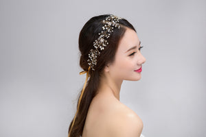 Handmade Gold & Silver Crystal Bridal Hair Accessories