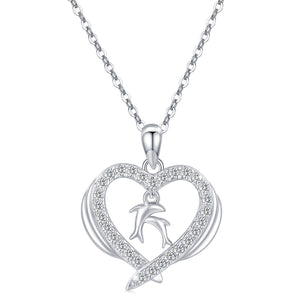 Heart Shaped Dolphin Pendant - Ceejaies