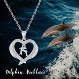 Heart Shaped Dolphin Pendant - Ceejaies