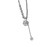 Micro-set Zircon Snowflake Pendant Necklace - Ceejaies