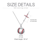 Baseball Cross Necklace in White Gold Plated Sterling Silver - Ceejaies