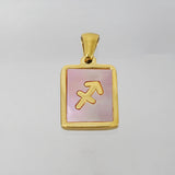 Stainless Steel Square Shell Zodiac Necklace - Ceejaies