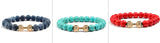 Turquoise Energy Gun Black Barbell Bracelet