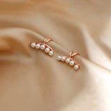 S925 Silver Pearl Earclip Feminine Fashion