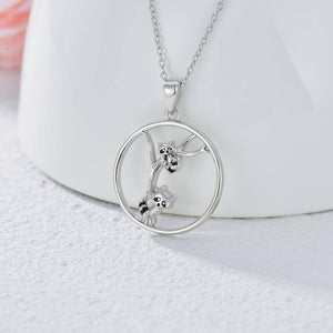 Sterling Silver Raccoon Friendship Pendant Necklace - Ceejaies