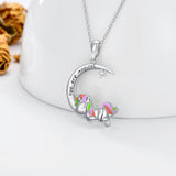 Unicorn Necklace 925 Sterling Silver Pendant - Ceejaies