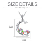 Unicorn Necklace 925 Sterling Silver Pendant - Ceejaies