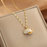 Women's Pearl Shell Necklace - Ceejaies