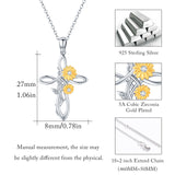 Sunflower Cross Necklace - Ceejaies