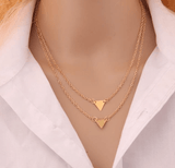 Triangle Necklace Multi-layer Clavicle Chain - Ceejaies