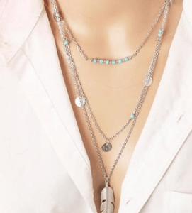 Triangle Necklace Multi-layer Clavicle Chain - Ceejaies