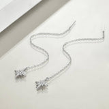 Sterling Star Dangle Drop Earrings - Ceejaies