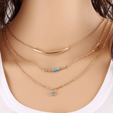 Triangle Necklace Multi-layer Clavicle Chain - Ceejaies