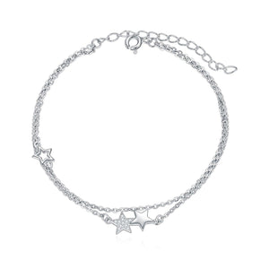 Star Double Bracelet White Zircon - Ceejaies