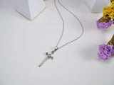 Sword Necklace Green Zircon - Ceejaies